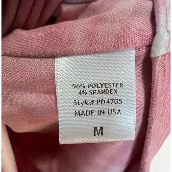 Fore Pink and White Tie Dye Tank Style Stretchy Body Suit - Picture 4 of 5